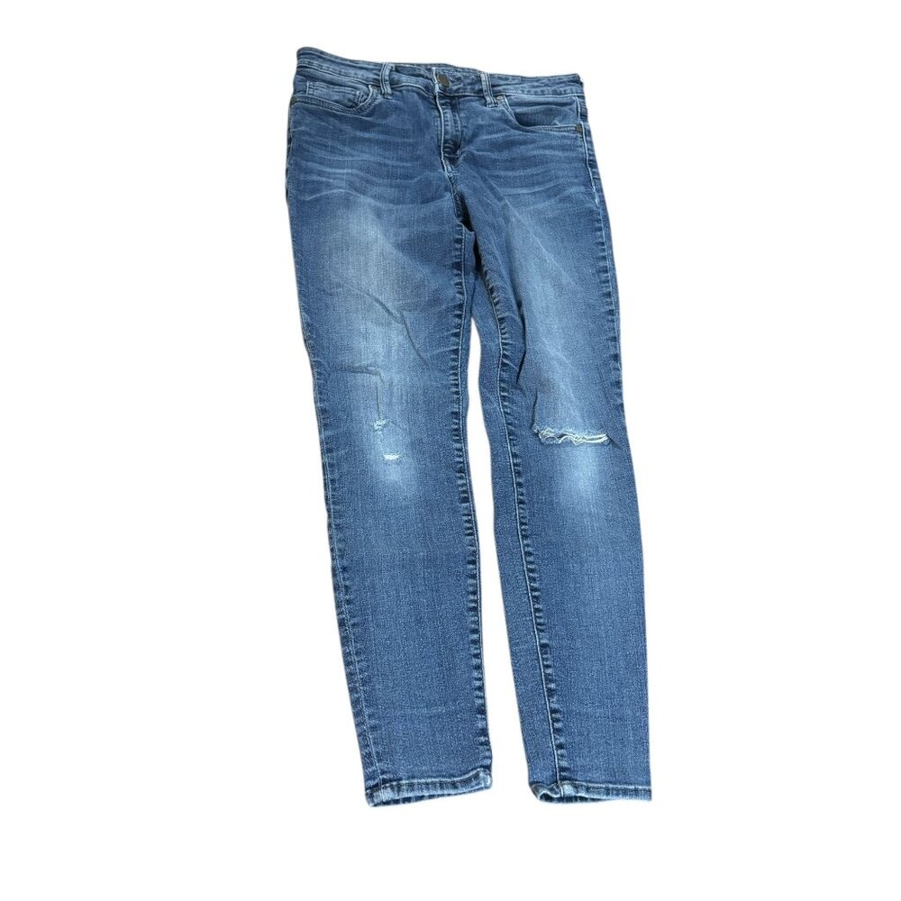 Kut From The Kloth Jeans 6P High Rise Toothpick Skinny Distressed Rips